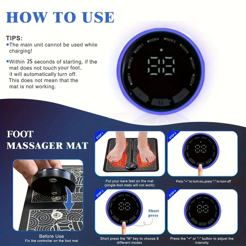 EMS Foot Massager TENS for Muscle Relaxation